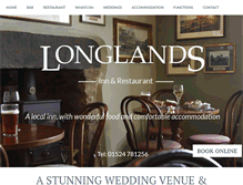Tablet Screenshot of longlandshotel.co.uk